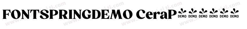 FONTSPRINGDEMO CeraP字体转换